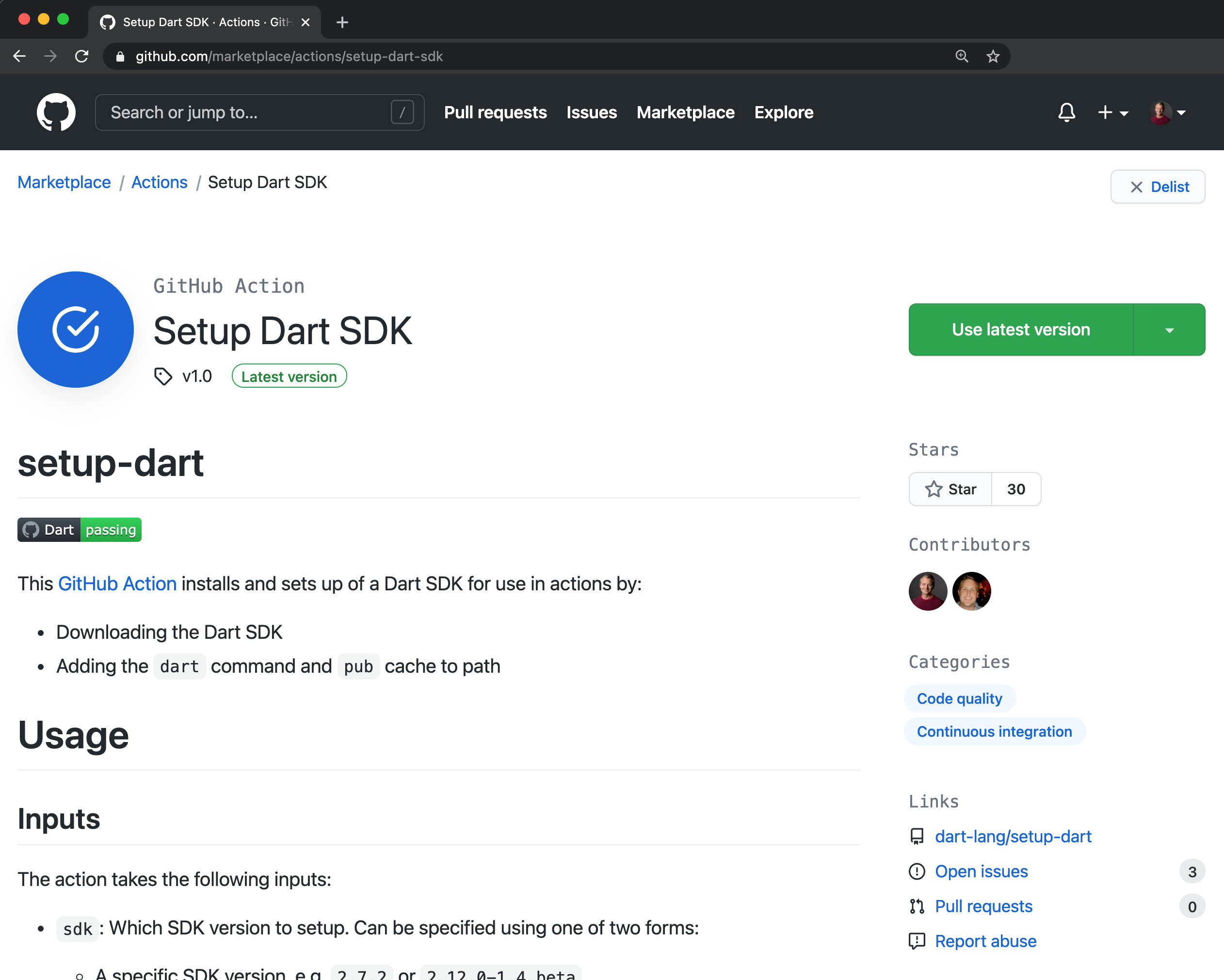 Announcing Dart support for GitHub Actions