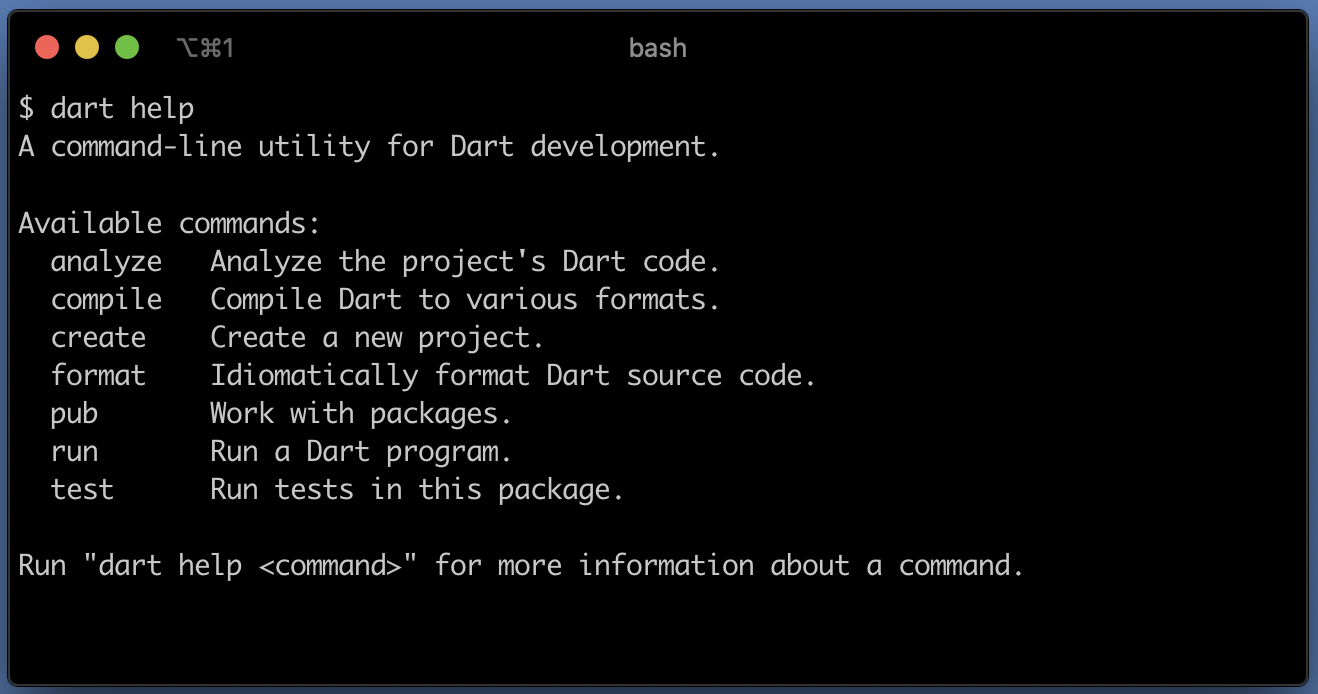 Learn about the 2.10 dart tool by running dart help.